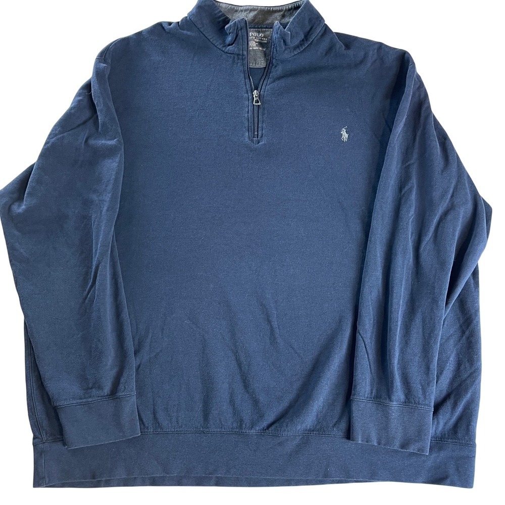 Polo Ralph Lauren 3LT Tall Navy Quarter Zip Pony Logo
